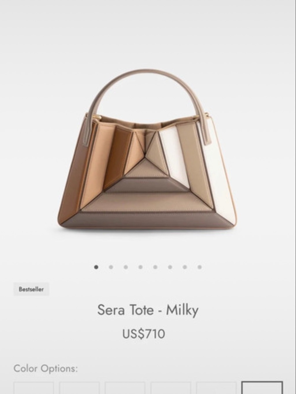 MLOUYE Sera Tote Milky - Women’s Multitone Leather Handbag